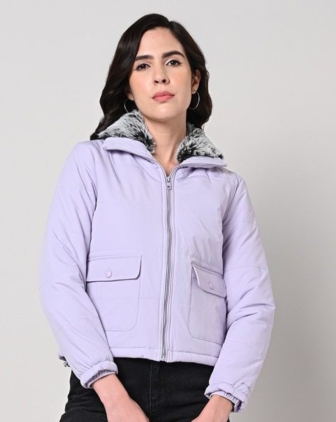Women Solid Nylon Zipper Hooded Puffer Jacket at best price in Ludhiana