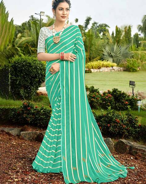 Light Green Color Magestic Silk Designer Blouse with Party Wear Saree