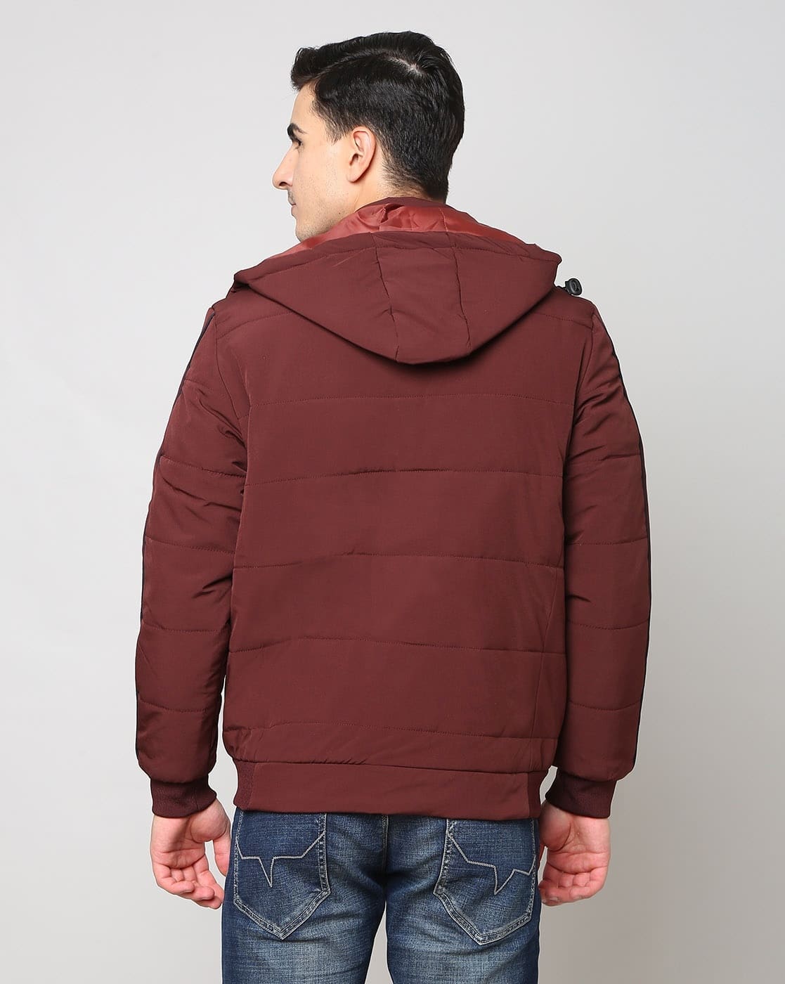 Zip-Front Hooded Puffer Jacket