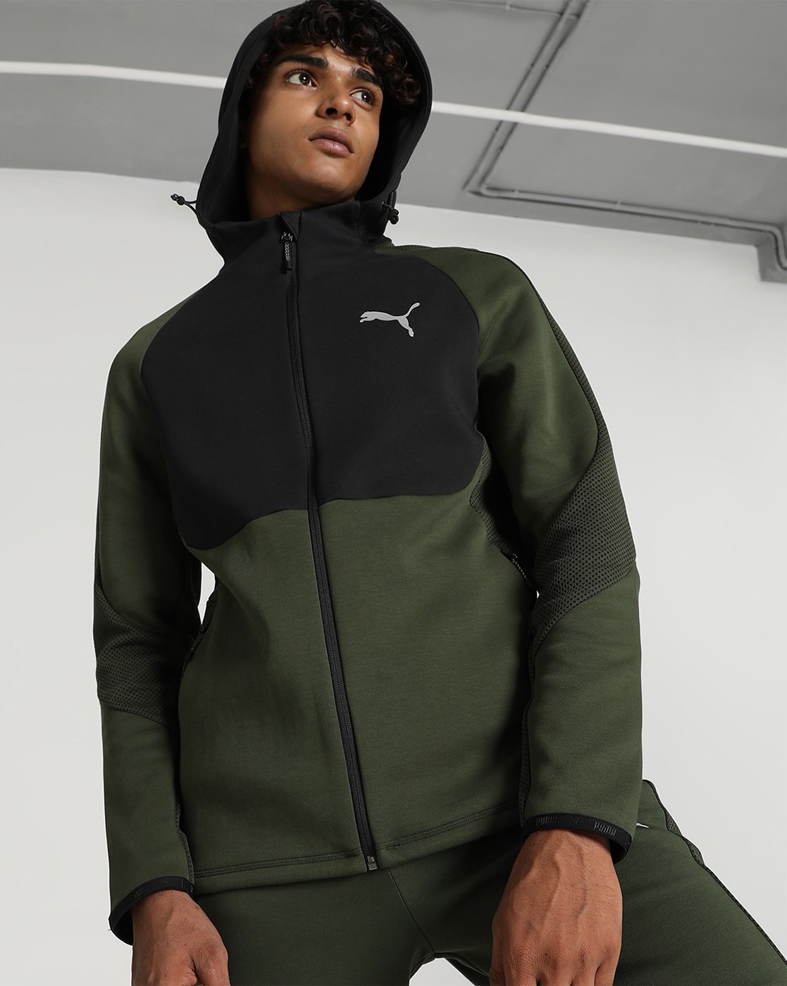 Puma men's front-zip outlet hooded jacket