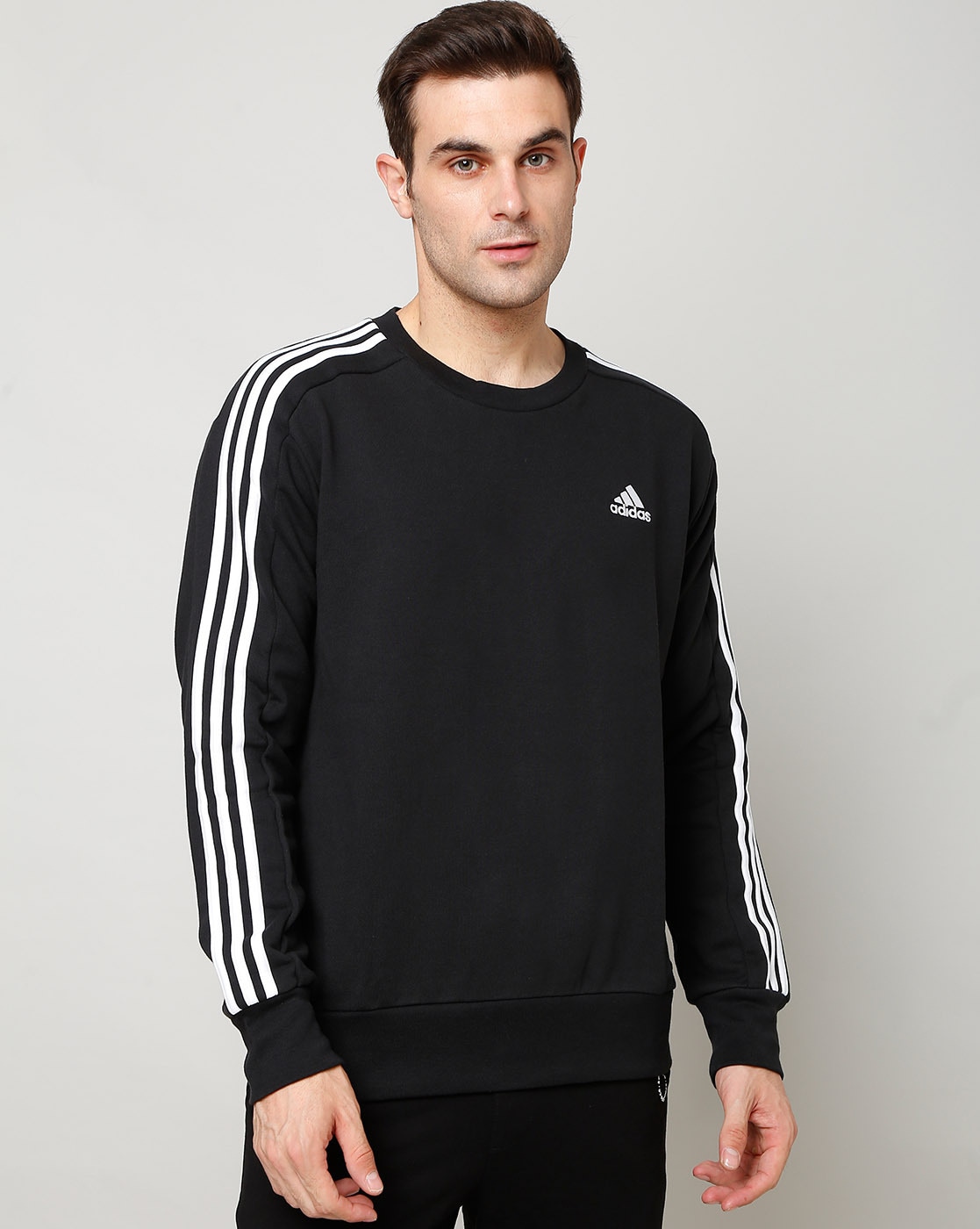 Black adidas crew neck online