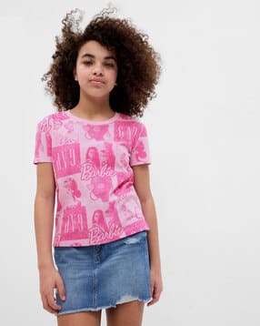 gap kids Barbie Organic Cotton Graphic Print Crew-Neck T-Shirt-picture-11