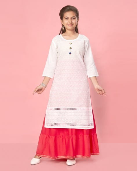 MUHURATAM Embroidered Straight Kurta