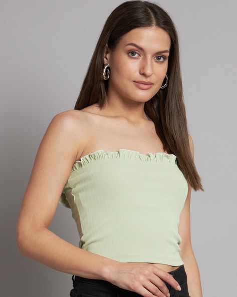 Buy GREEN TUBE TOP W/ BOLERO SET for Women Online in India