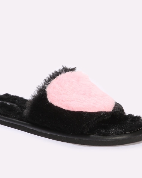 White Furry Open Toe Slippers – Xandra Swimwear