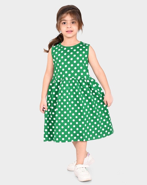 Mint Green Polka Dot Ruffle Wrap Dress – Spotstyl