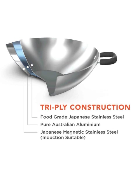 Meyer Trivantage Triply Stainless Steel Kadai with Glass Lid – TRP eStore