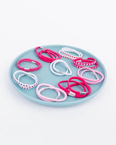 3-pack braided hair elastics - Pink/Purple/Turquoise - Kids | H&M IN