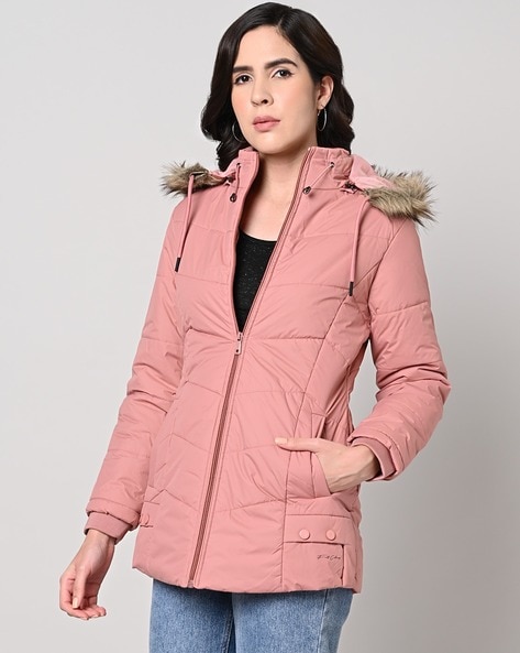 Pink hotsell parka womens