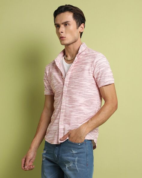 Buy Pink Shirts for Men by Campus Sutra Online