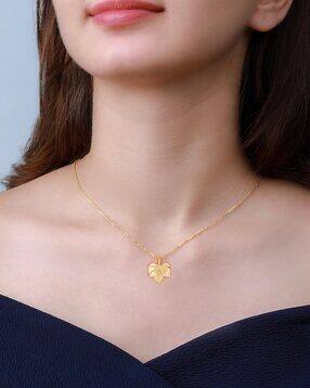 Sterling Silver Gold-Plated Leaf Pendant-image-29