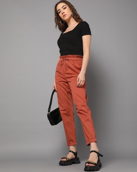 Buy Rust Track Pants for Women by Fyre Rose Online