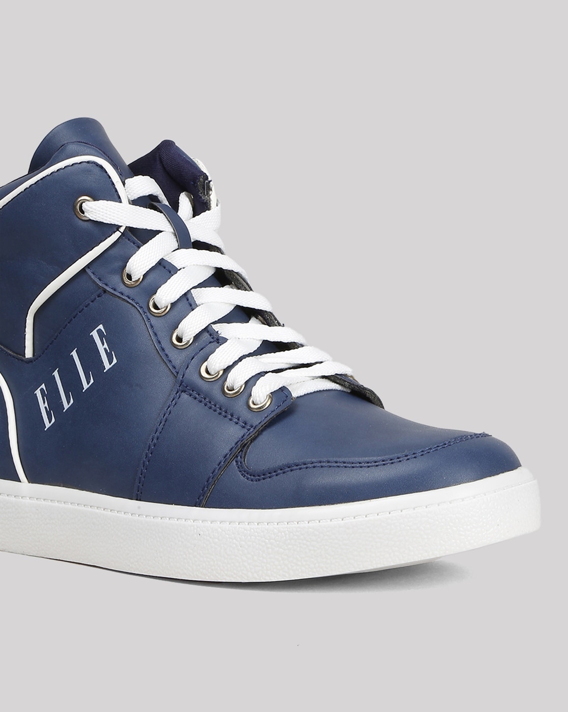 Navy blue high top sneakers online