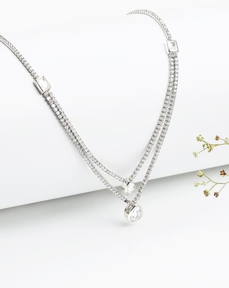 Giva Two Layer Chain Necklace Buy GIVA Sterling Silver Layered
