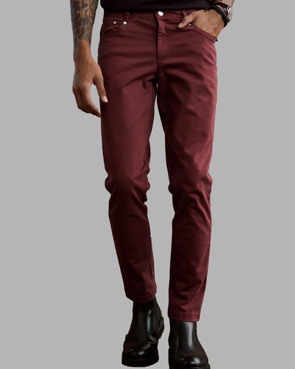 Clothing Maroon Ripped Jeans Maroon Jeans For Boys Skinny Jeans Maroon Jean  Men's Maroon Denim
