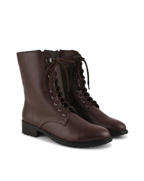 Price History of SHUZ TOUCH Ankle-Length Lace-Up Boots from Ajio