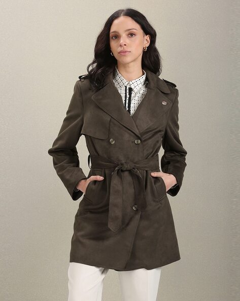 Olive trench outlet coat ladies