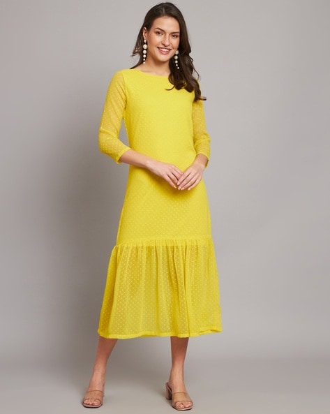 Buy Yellow Dresses for Women by HELLO DESIGN Online