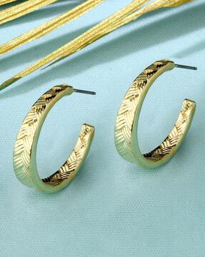 Etched gold hotsell hoop earrings