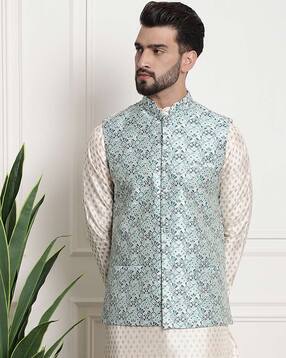 sojanya Floral Woven Nehru Jacket-picture-46