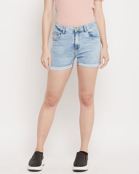 Marley Mid-Rise Denim Shorts | Altar'd State