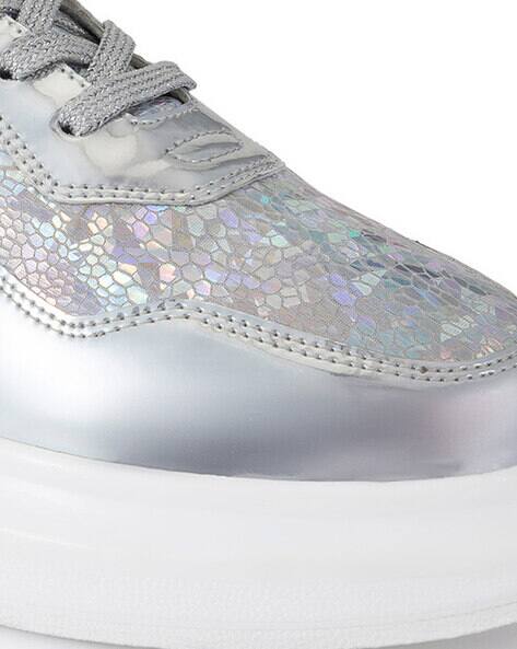 Buy Silver Sneakers for Women by Anaar Online