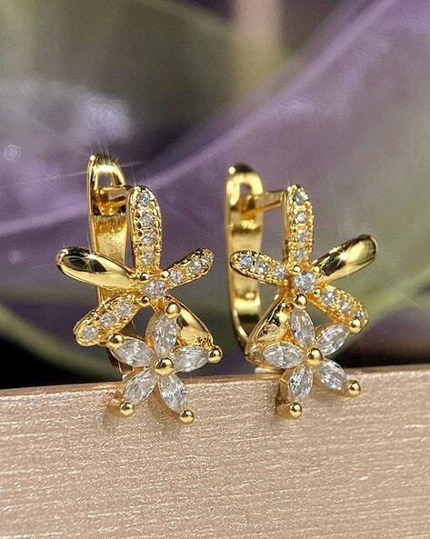 MULTICOLOUR ANTIQUE LOOK GOLD PLATED EARRINGS – Sanvi Jewels