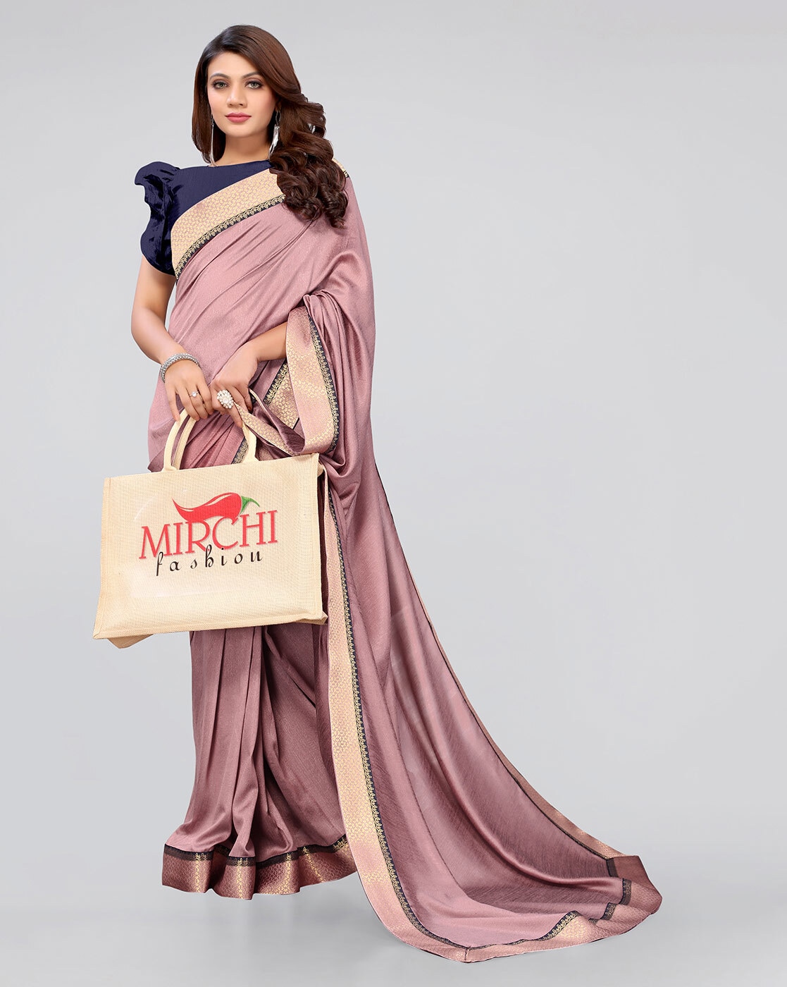 Buy MIRCHI FASHION Printed, Floral Print Daily Wear Chiffon Pink, Purple  Sarees Online @ Best Price In India | Flipkart.com