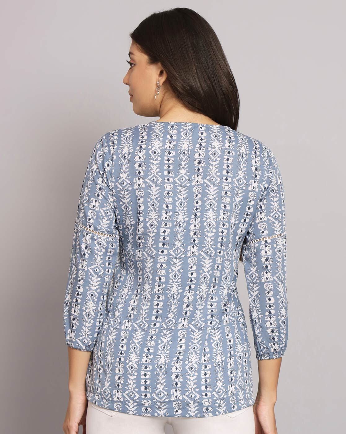 Printed Top with 3/4th Sleeves