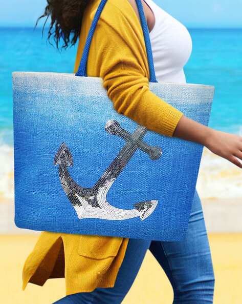 Embellished beach bag on sale