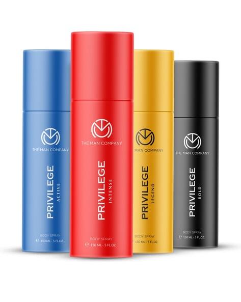 The Man Company Set of 4 Active Legend Intense & Bold Body Spray