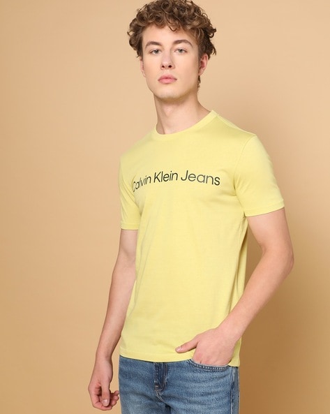 Buy Green Tshirts for Men Jeans Klein Online Calvin by