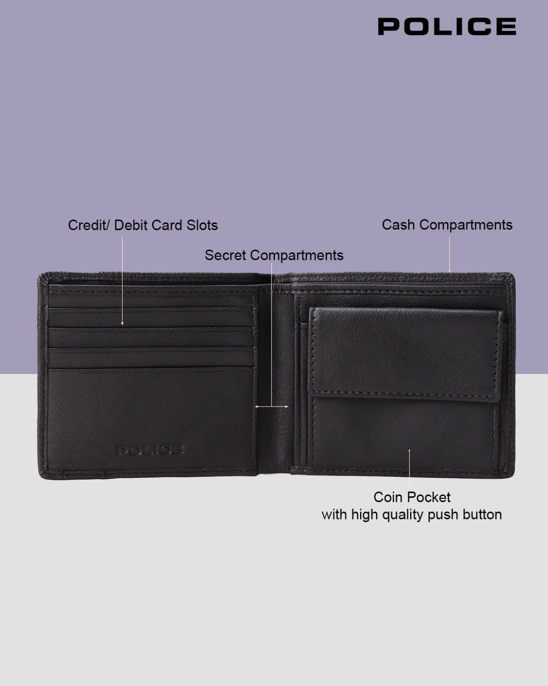 Buy Black Wallets for Men by POLICE Online | Ajio.com