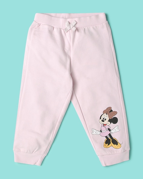 Shop Minnie Mouse Printed Joggers with Drawstring Waist Online