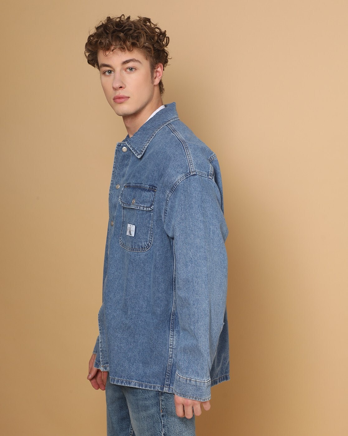 Buy Denim Blue Klein for Online Men by Jeans Shirts Calvin
