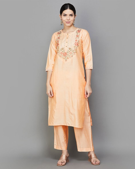 Buy White Printed Cotton Straight Kurta With Salwar & Dupatta Online at  Rs.1589