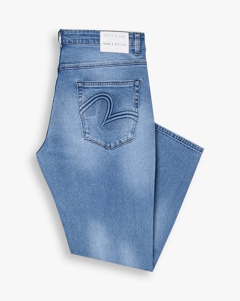 SPYKAR Men Heavily Washed Distressed Skinny Fit Jeans