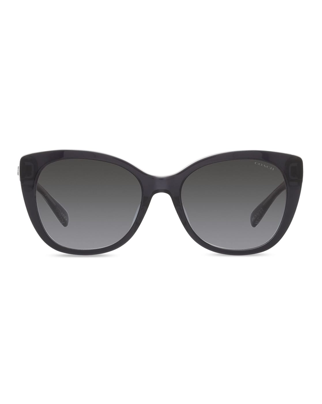 Coach Women Black Soft Square Sunglasses HC8318-50028G Grey Gradient L