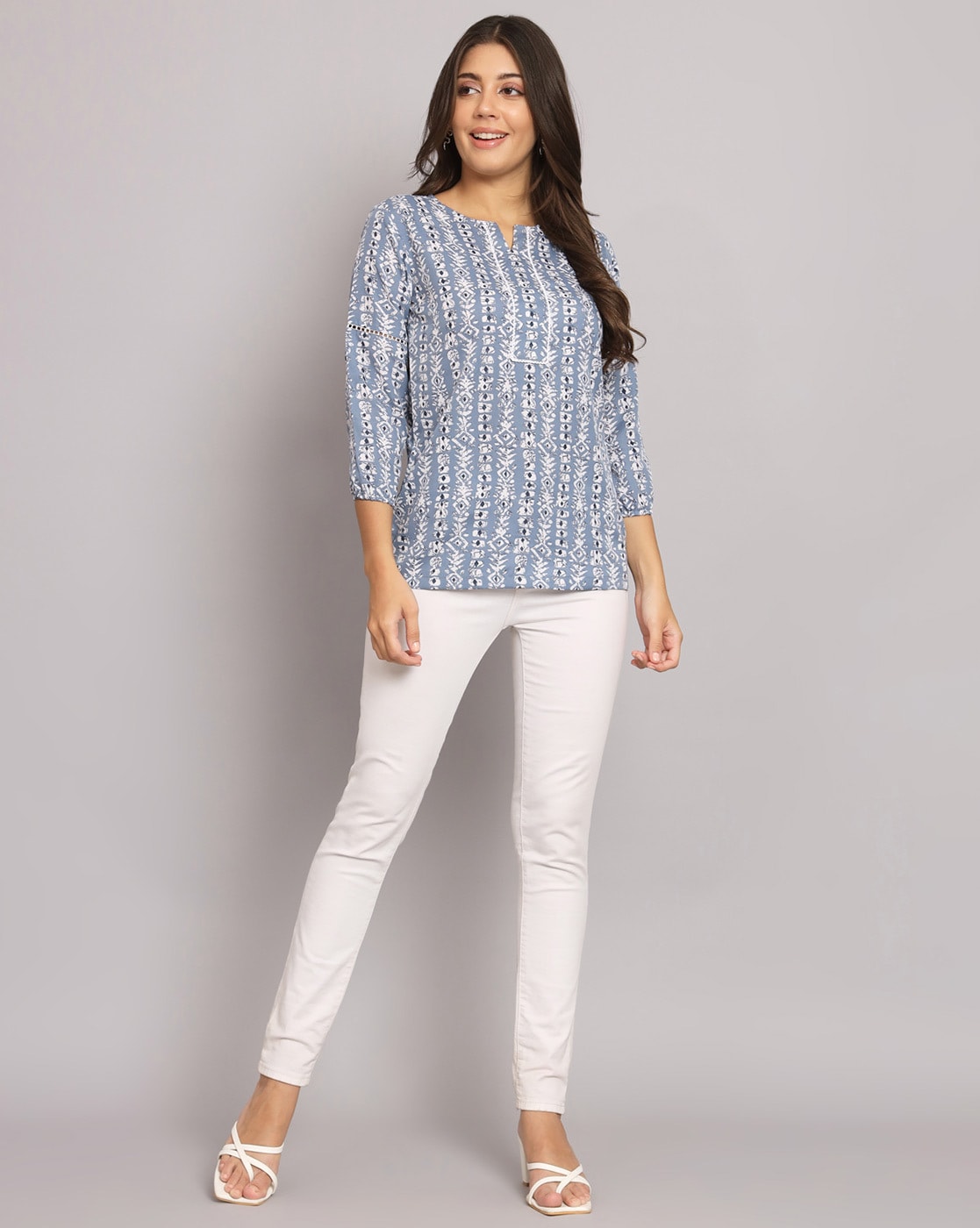 Buy Blue Tops for Women by HELLO DESIGN Online