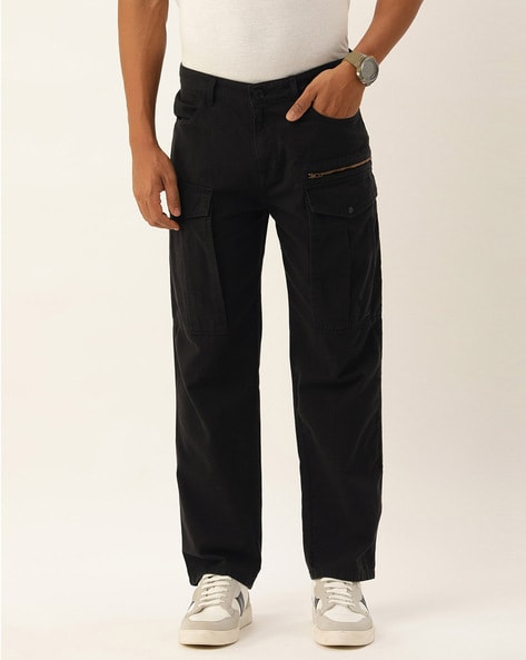 Buy Men Green Flap Cargo Pant with Pocket Zip and Detail Drawstring Waist  (KDB-269154479)