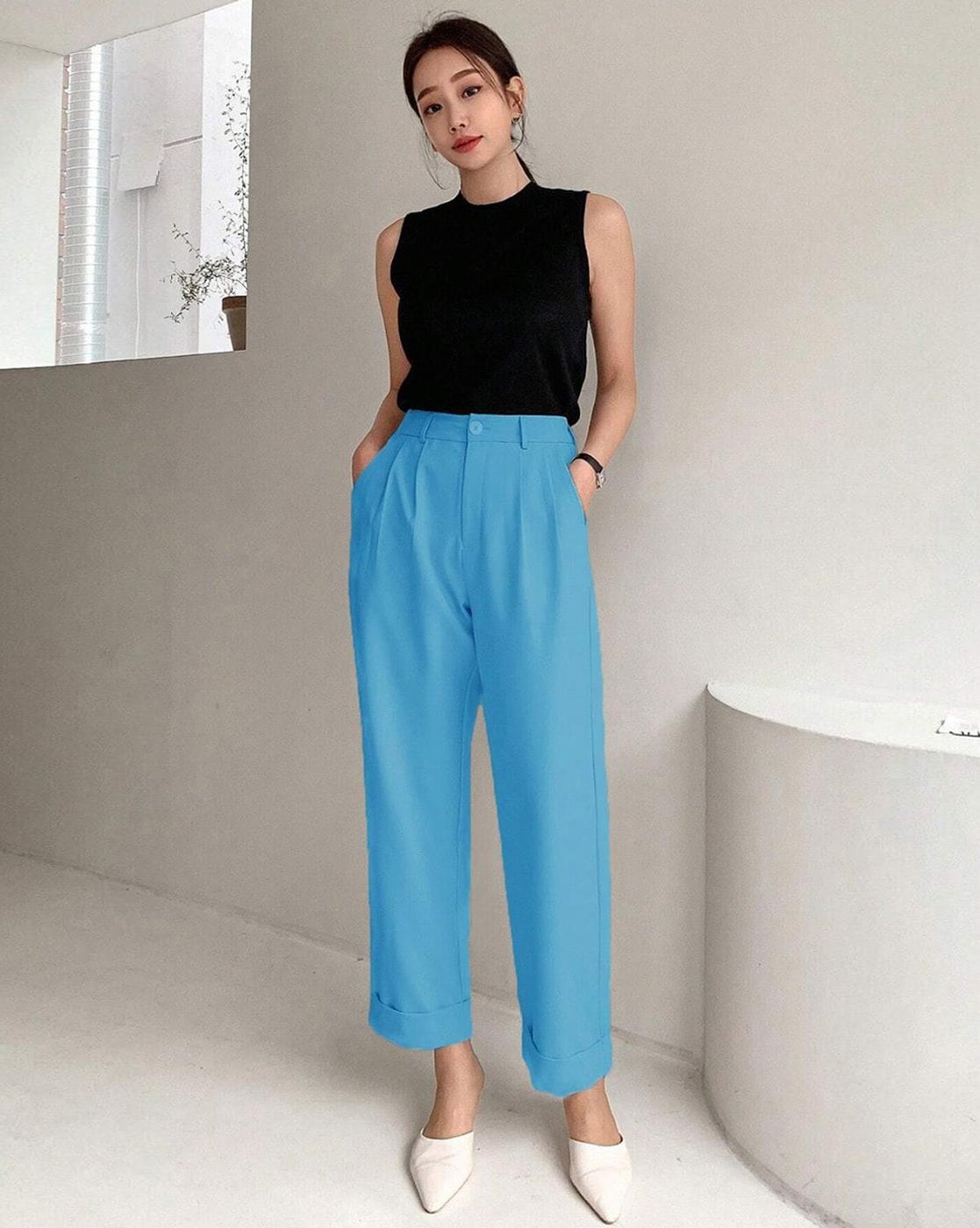 Buy Royal Blue Trousers & Pants for Women by KOTTY Online
