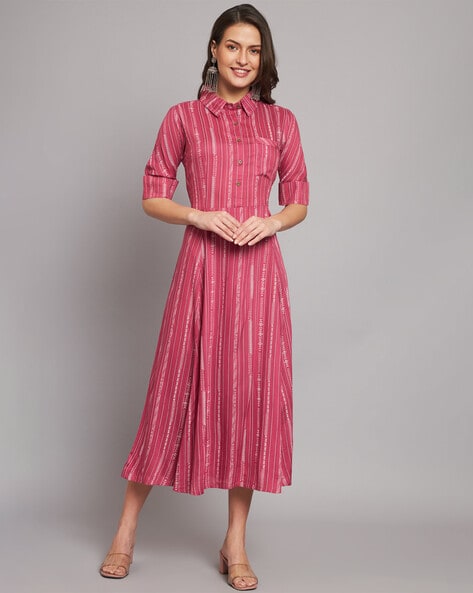 Pure Cotton 2 Pc Dress A-line pattern with Plazo Pant – Anhad Fashions