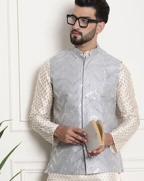 sojanya Sequin Embellished Nehru Jacket-picture-53