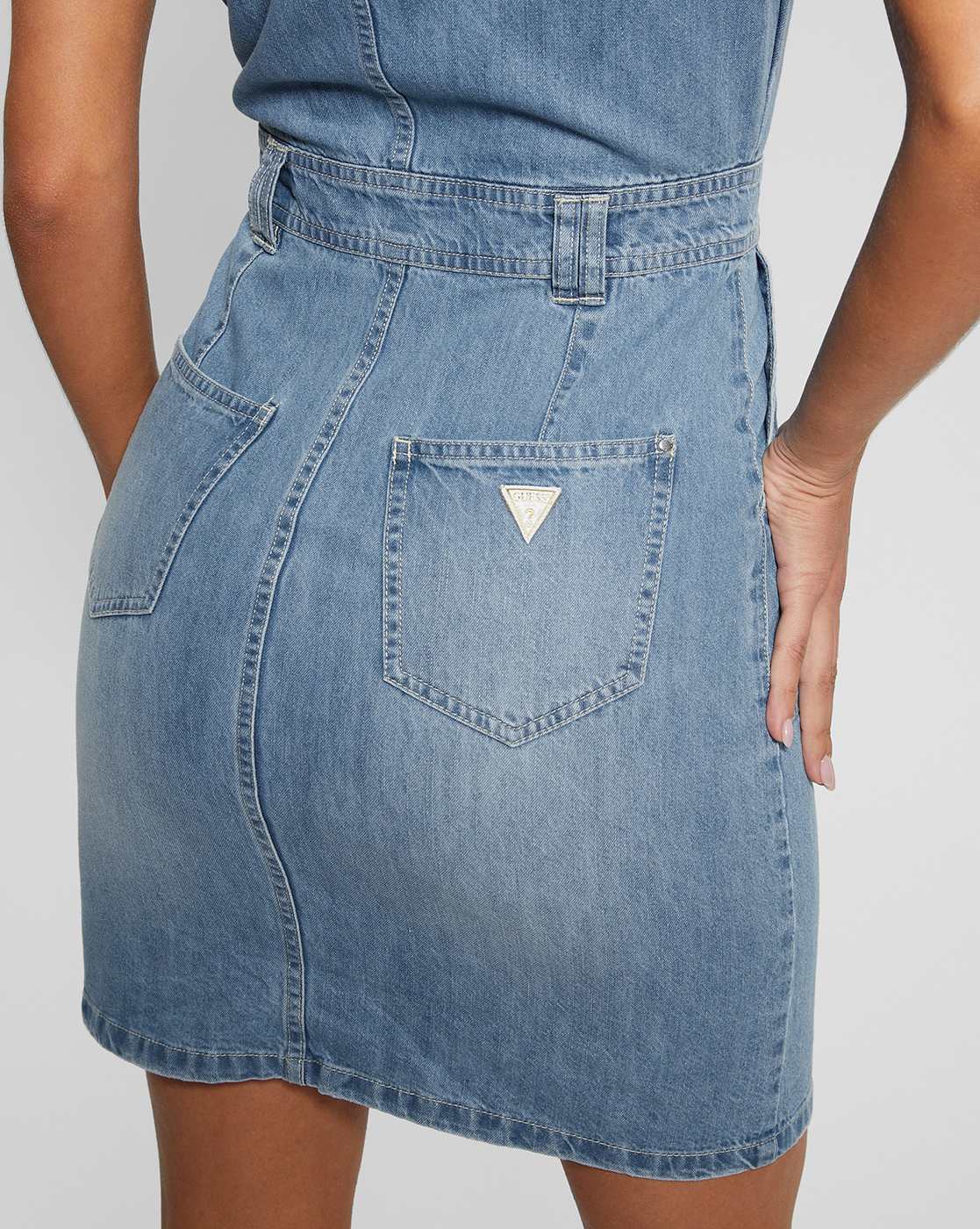 Buy GUESS Washed Denim Bodycon Dress Online