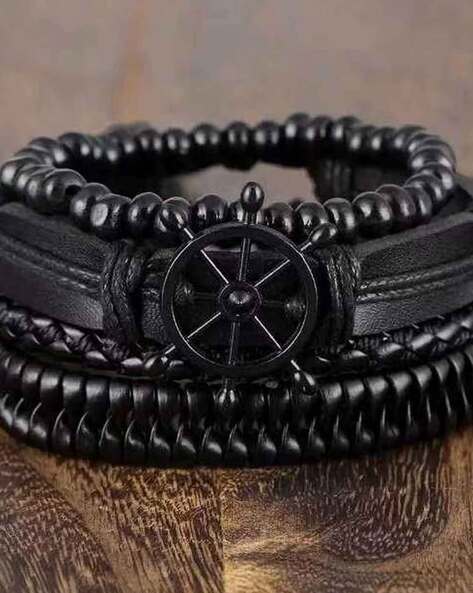 Buy Black Bracelets & Kadas for Men by University Trendz Online