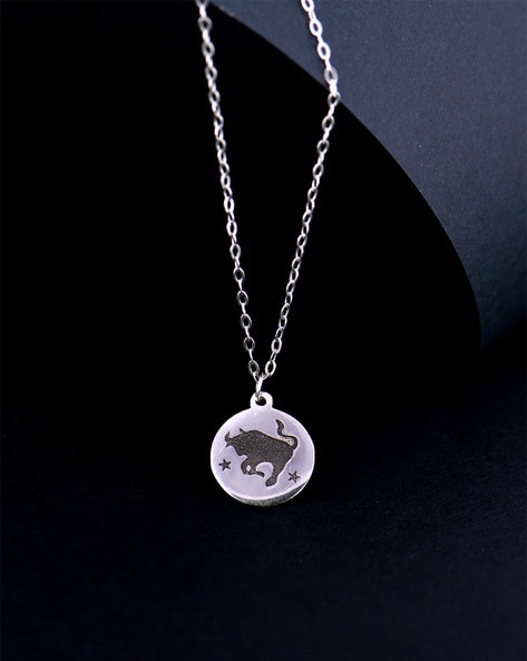 Silver Plated Taurus Necklace With Cubic Zirconia Pendant - Lovisa