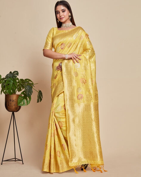 Sunshine Silk Yellow Saree