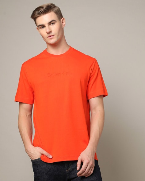 Calvin klein orange outlet t shirt