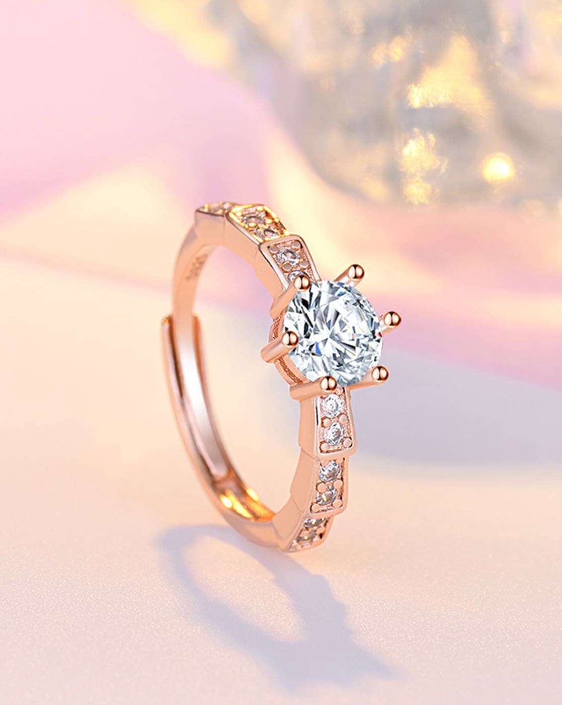 Rose Gold Alternating Black and White Diamond Halo Salt and Pepper Diamond  Engagement Ring - Doron Merav
