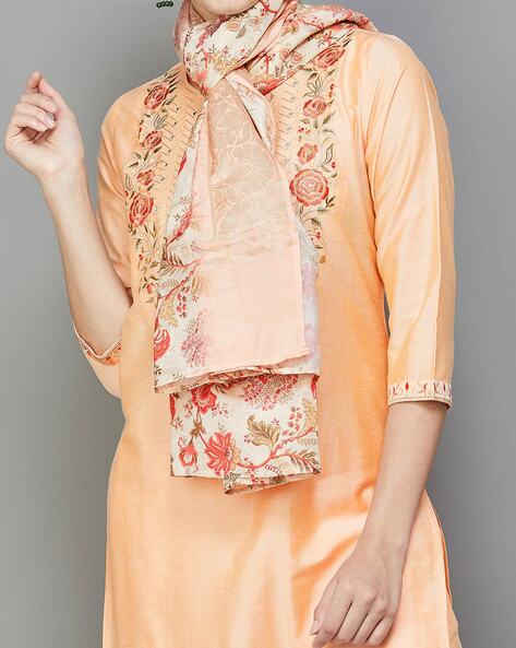 Buy Peach Kurta Suit Sets for Women by MELANGE BY LIFESTYLE Online